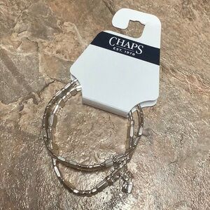 Chaps silver Roxie set of stretchy bracelets